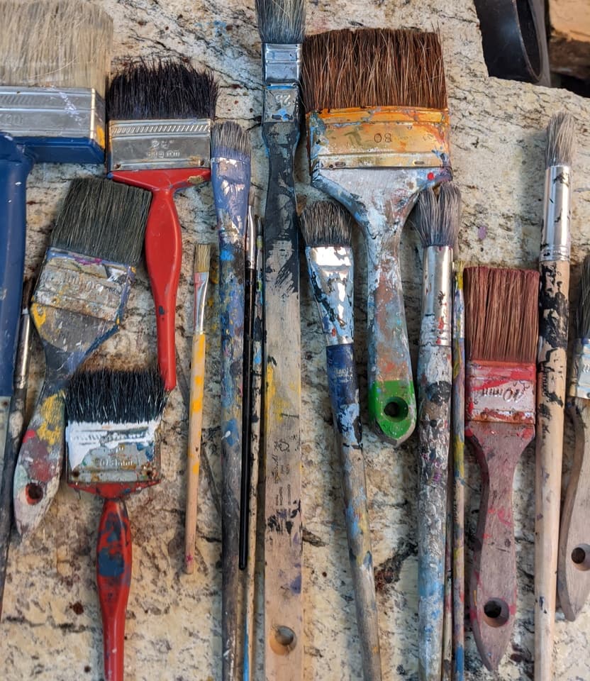 Kunstworkshop im Atelier unseres Hauskünstlers Lothar Oertel 