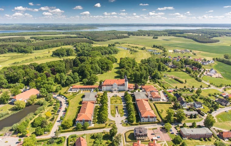 Exclusive castle hotel at Mecklenburg's lake landscape